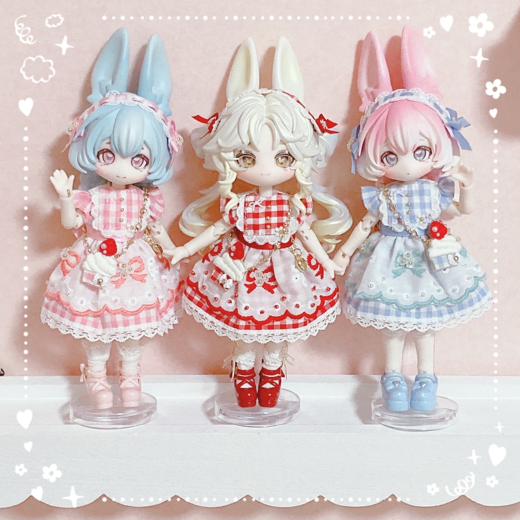 チェックリボンワンピースセット