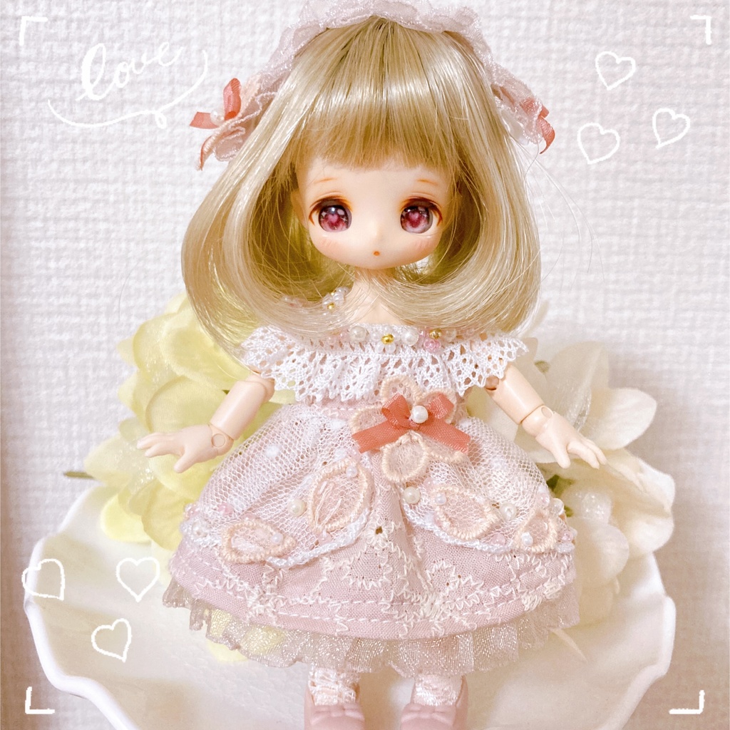 桜のオフショルワンピースセット