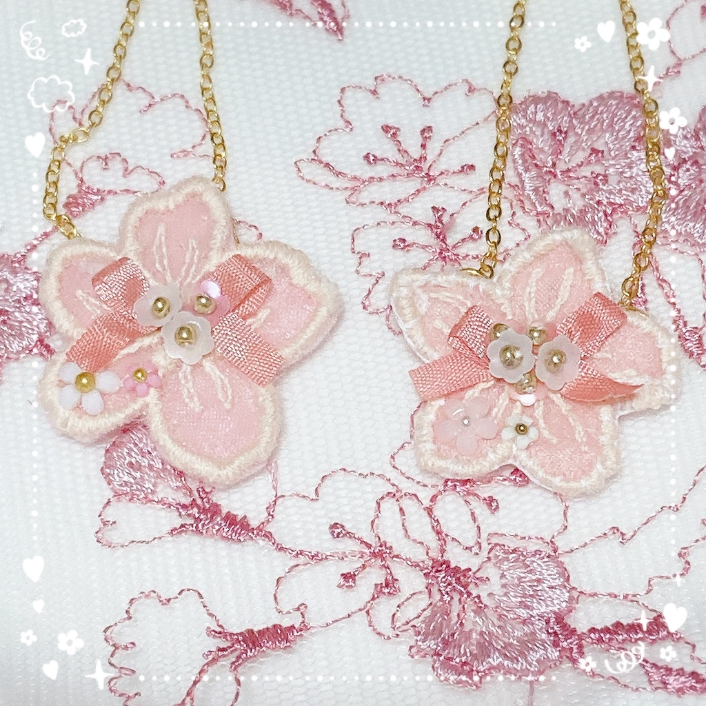 桜のオフショルワンピースセット