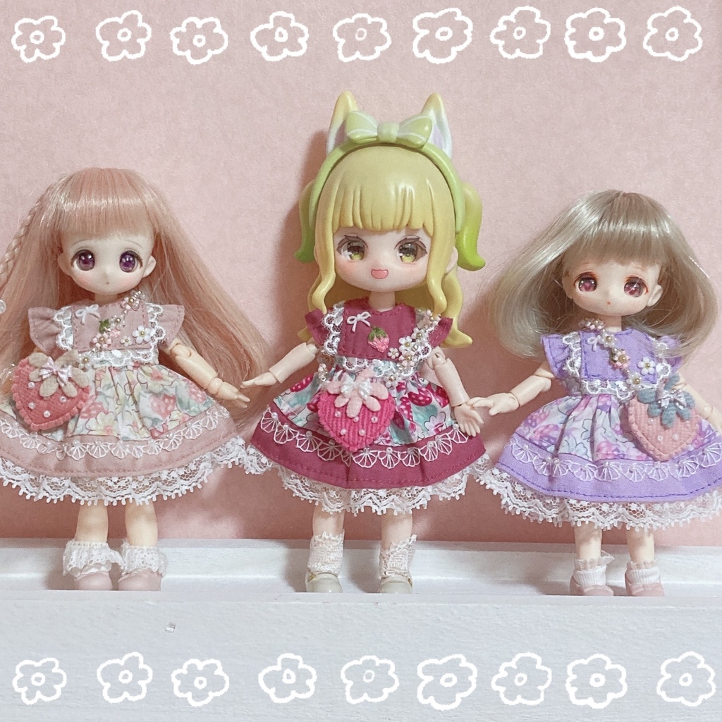 いちご刺繍ワンピース