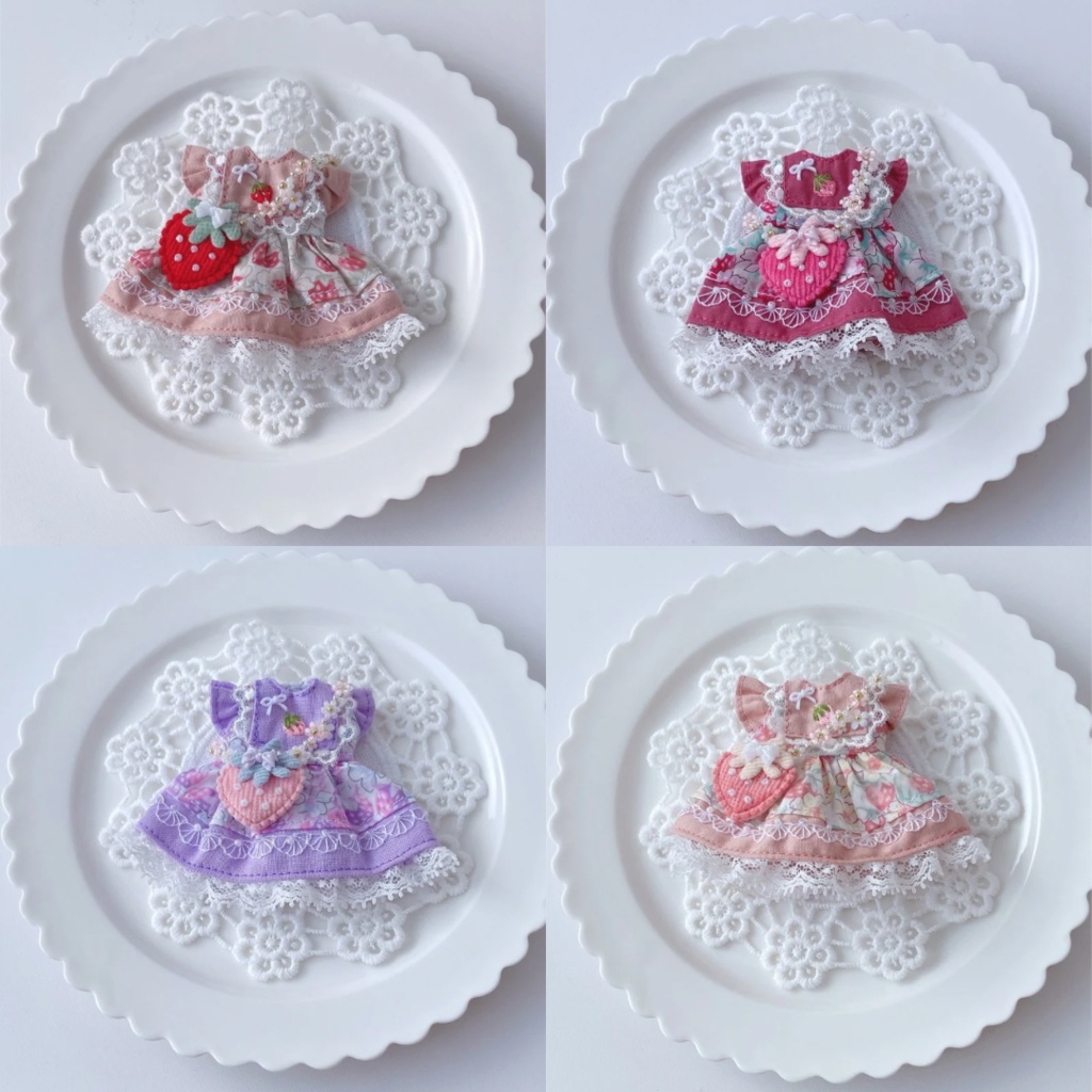 いちご刺繍ワンピース