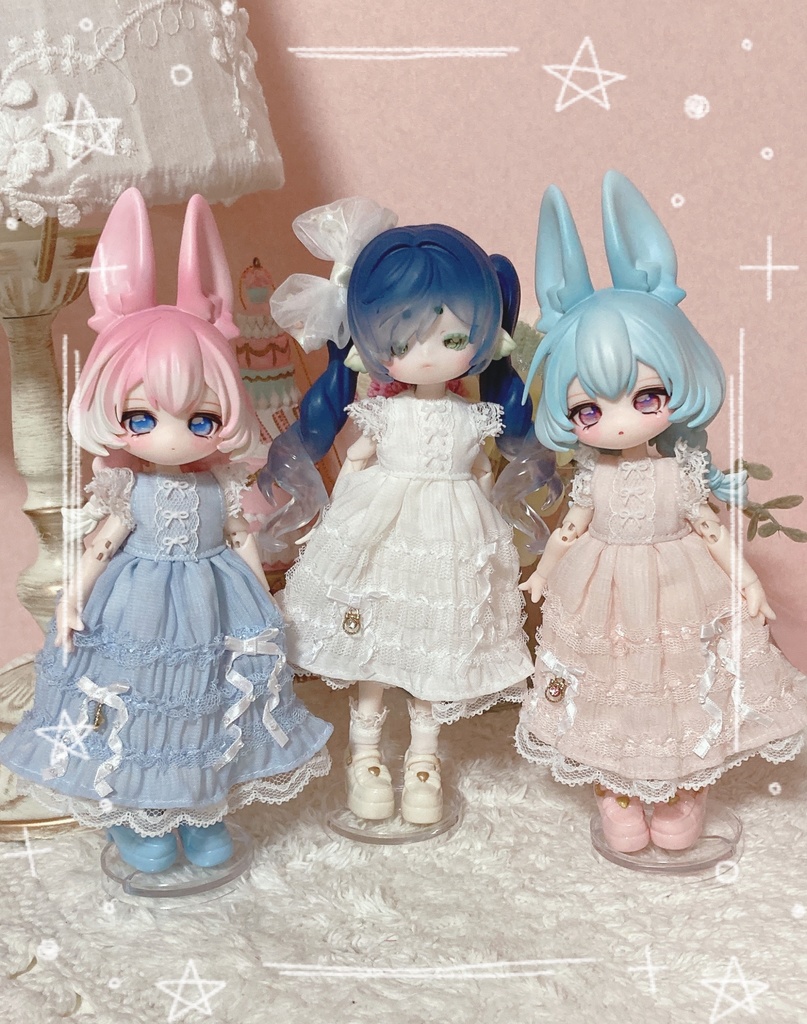 シフォンフリルワンピース(月飛びサイズ) - hinaricca＊ - BOOTH