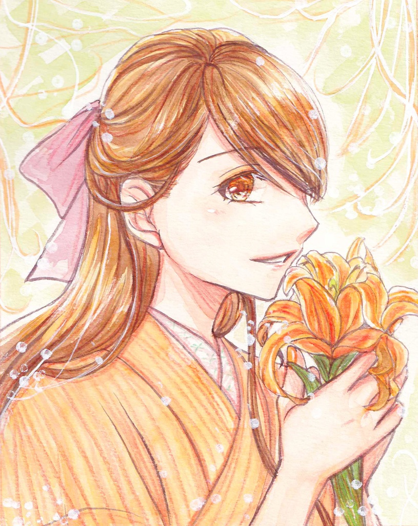 「萱草色の」(原画)