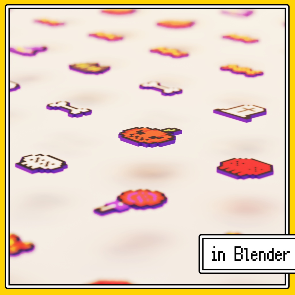 【VRChat向け】ハロウィンドットアクセ【アクセサリー】