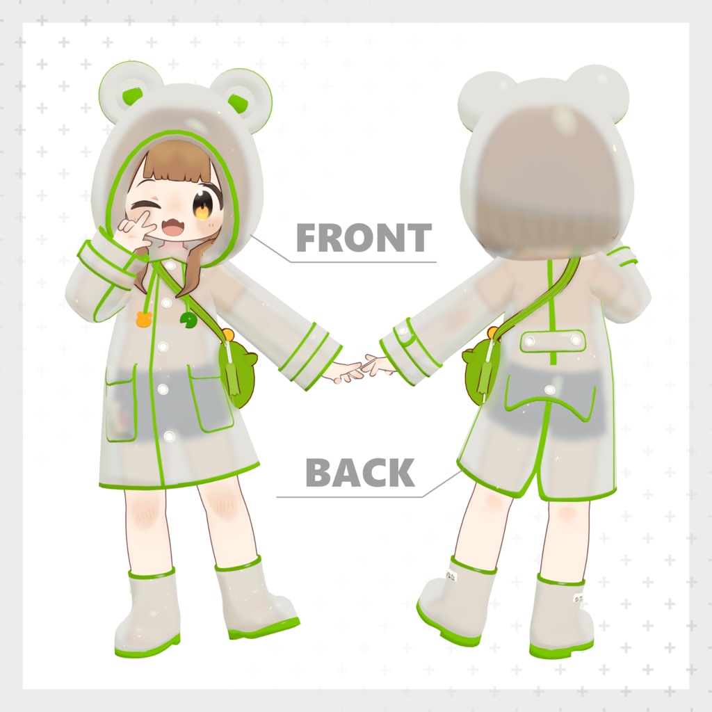 【VRC向け】まめひなケロカッパ【まめひなた】