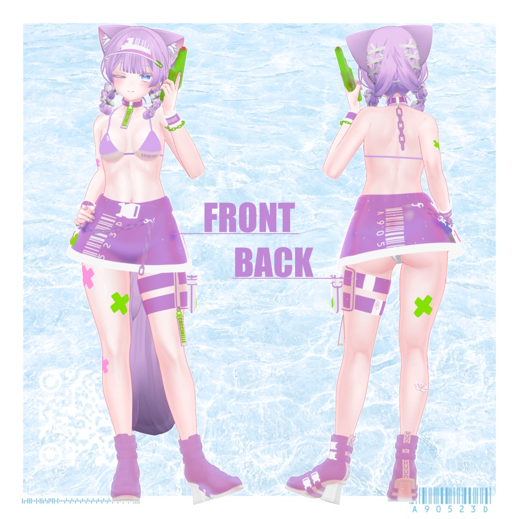 【VRC向け】SKELETONMIZUGI【萌対応】