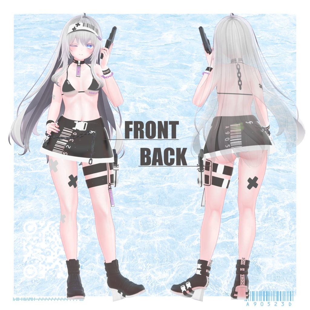 【VRC向け】SKELETONMIZUGI【萌対応】