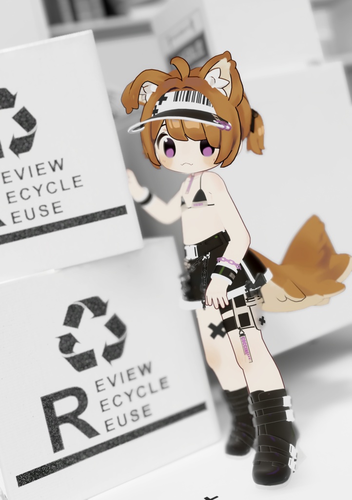 【VRC向け】SKELETONMIZUGI【まめひなた対応】