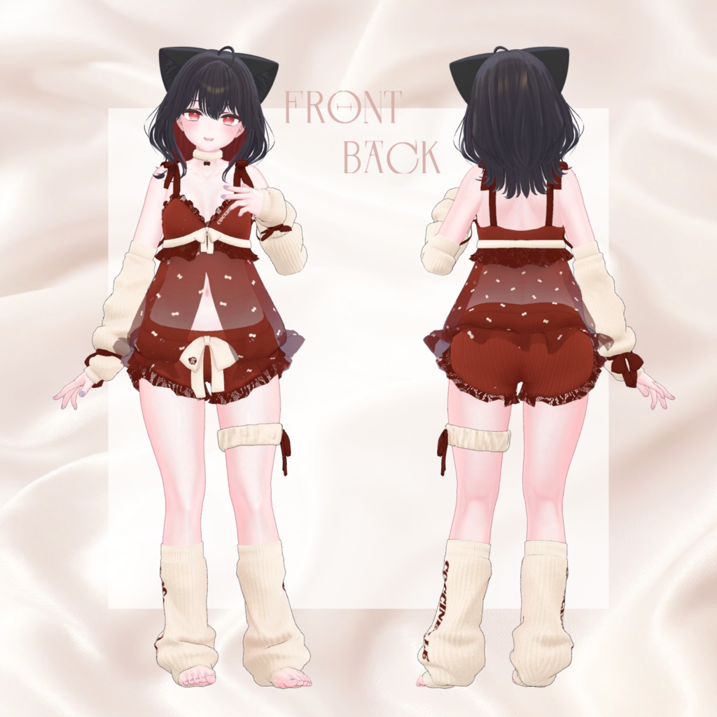 【VRC向け】Fluffy Negligee【4アバター対応】