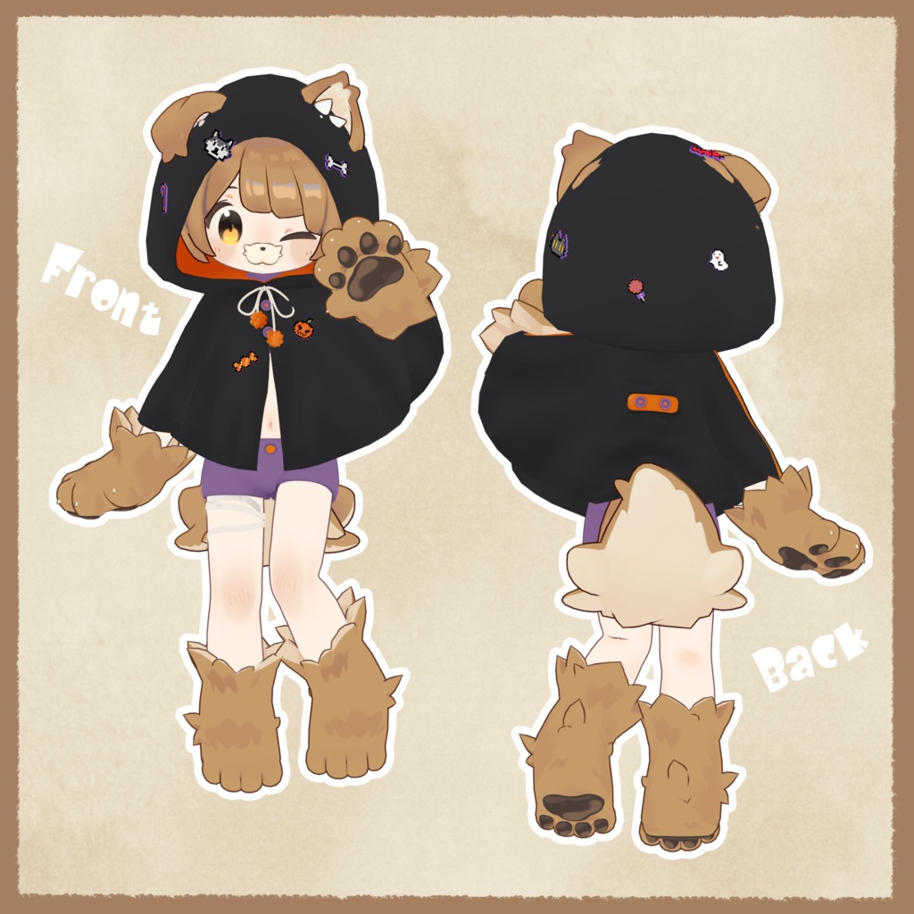 【VRC向け】BOWBOWPONCHO【まめひなた対応】