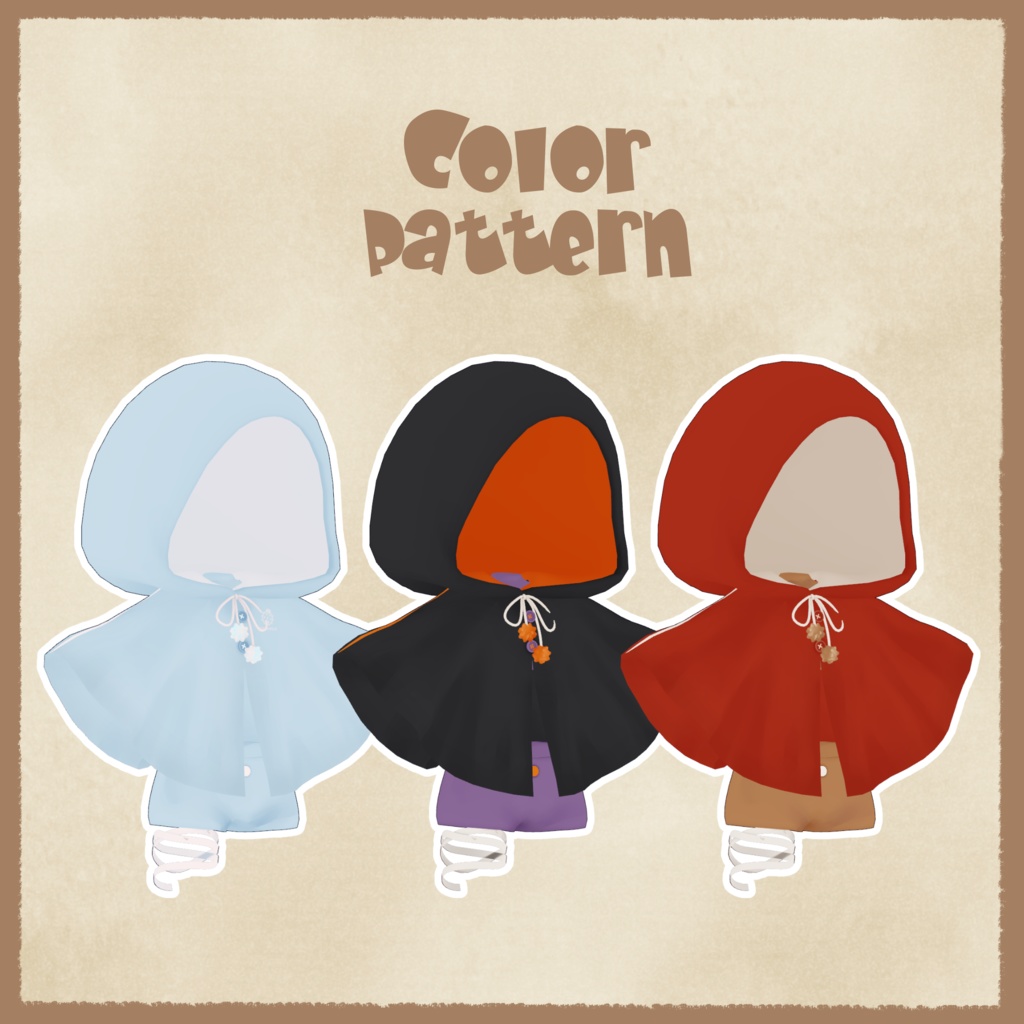 【VRC向け】BOWBOWPONCHO【まめひなた対応】