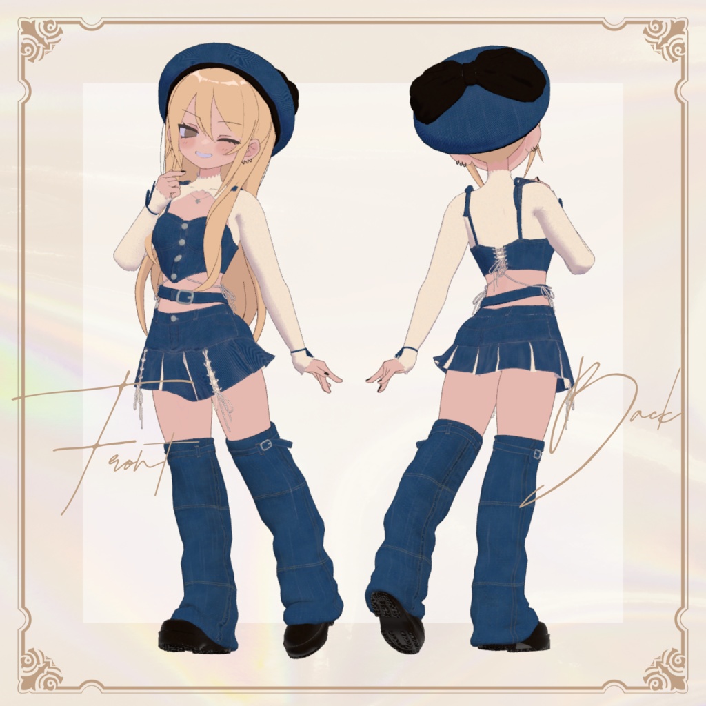 【VRC向け】Denim×Knit【7アバター対応】