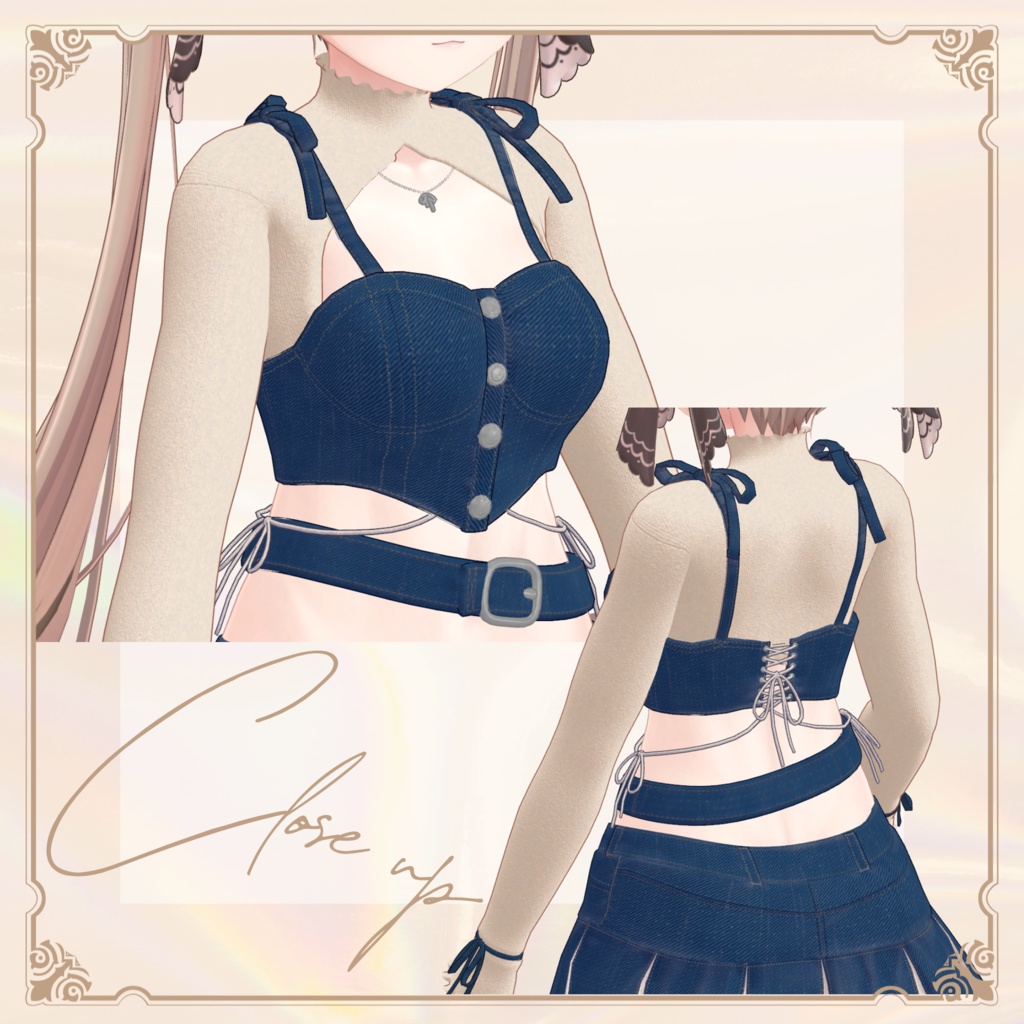 【VRC向け】Denim×Knit【7アバター対応】