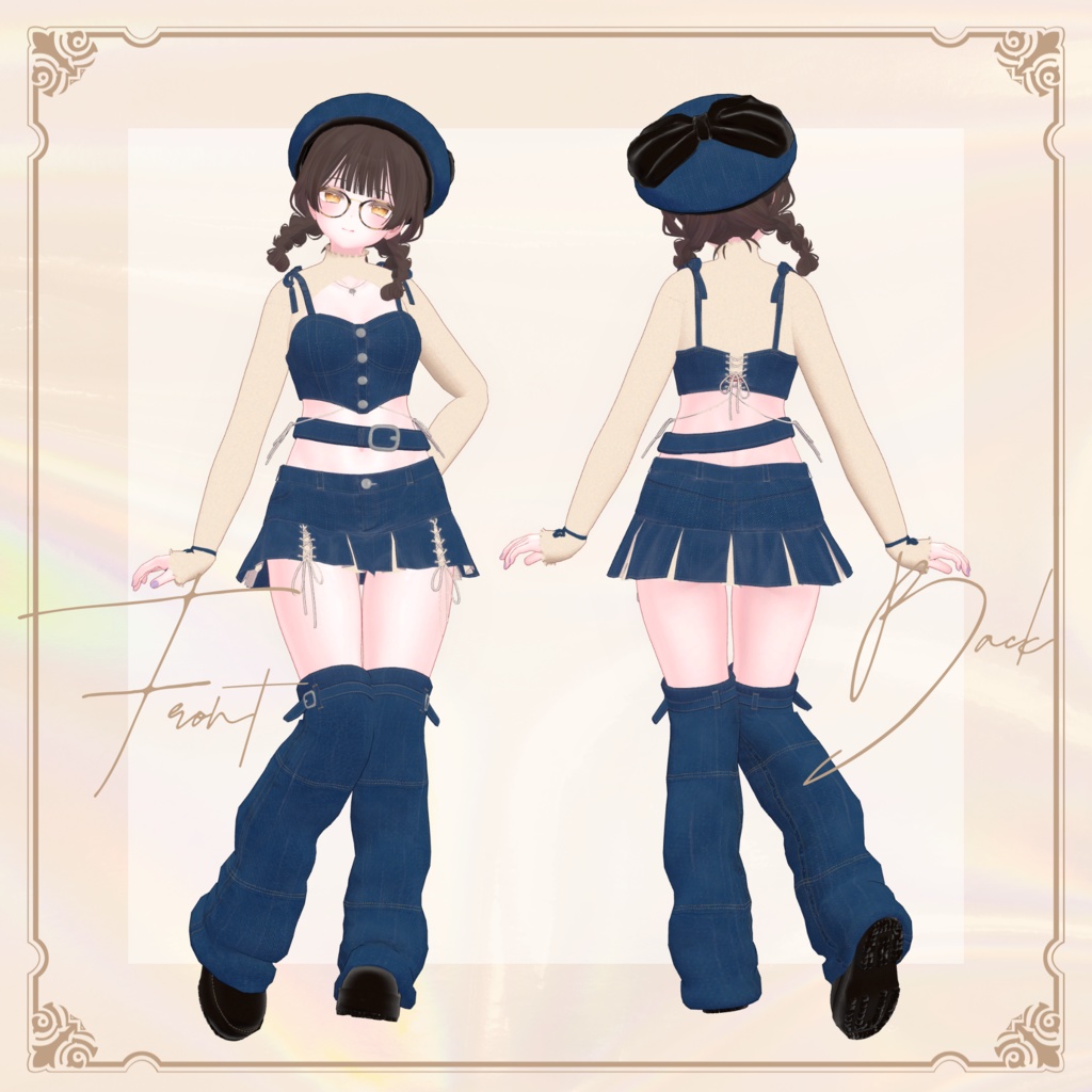 【VRC向け】Denim×Knit【7アバター対応】