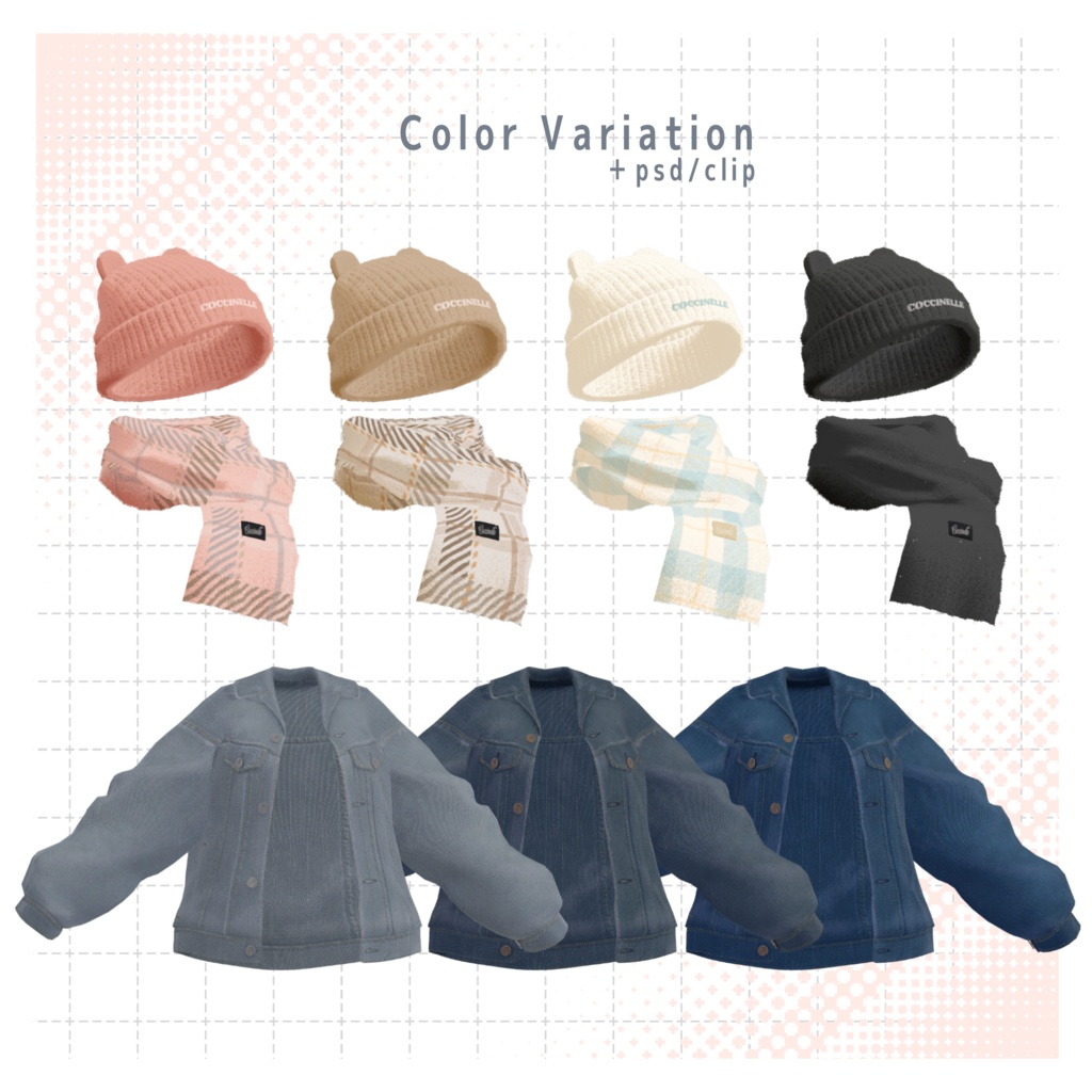 【VRC向け】MOF2 Denim Jacket【7アバター対応】