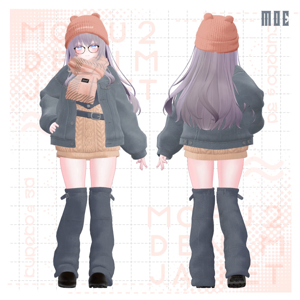【VRC向け】MOF2 Denim Jacket【7アバター対応】