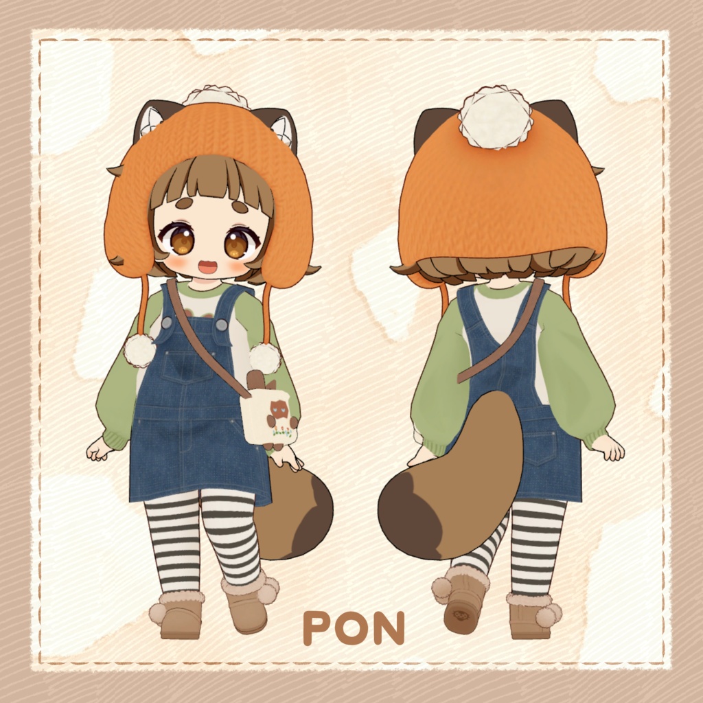 【VRC向け】なかよしオーバーオール【ぽんとちゅね対応】