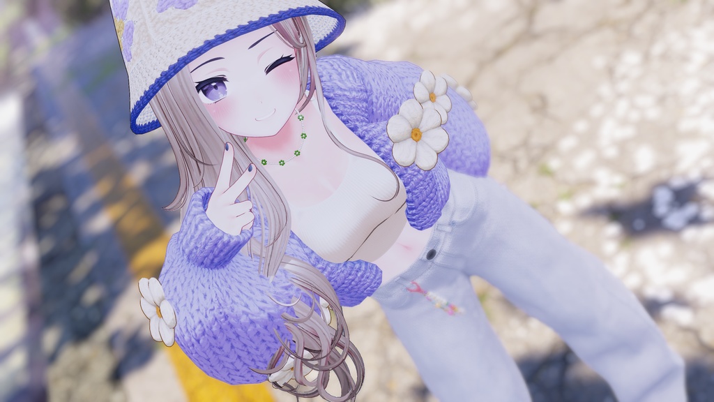 【VRC向け】Flower Knit【複数アバター対応】※1/6マリシア追加対応※