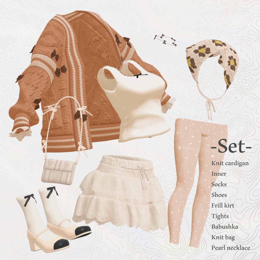 【VRC向け】Balletcore×Knit【複数アバター対応】※マヌカ追加対応