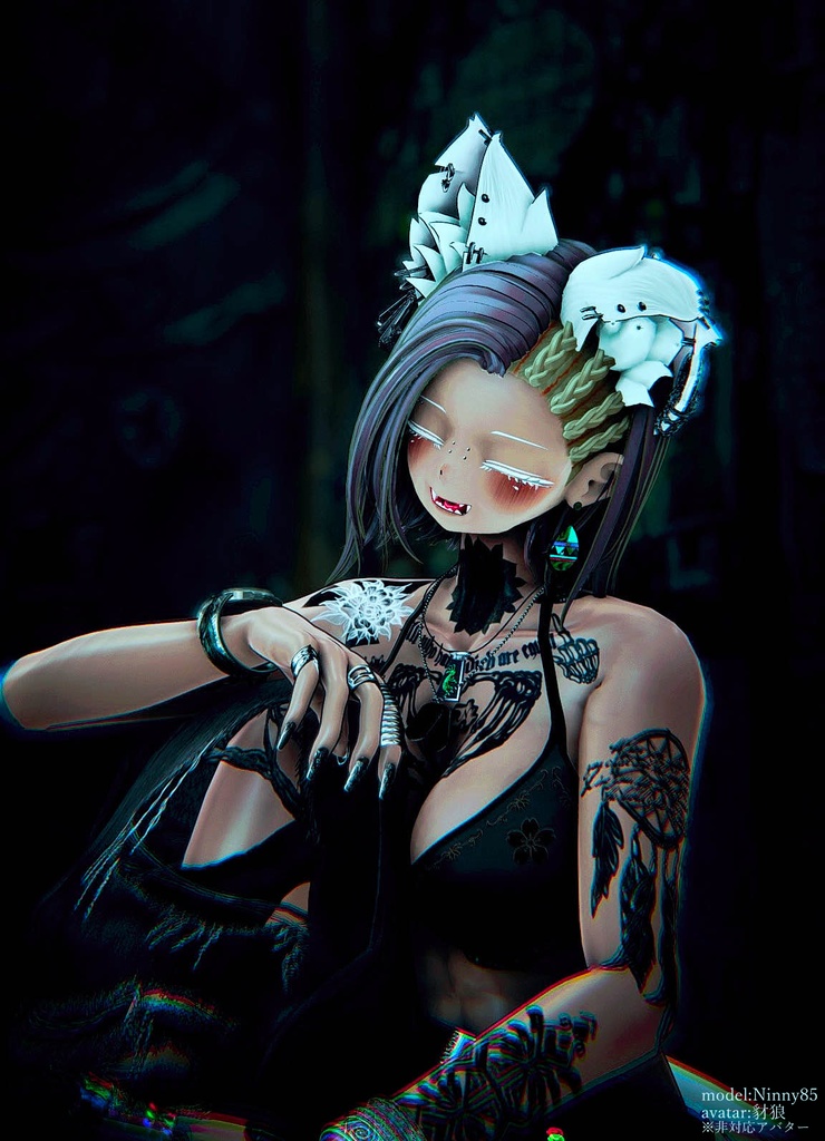 【VRC向け】POP CORNROW【複数アバター対応】