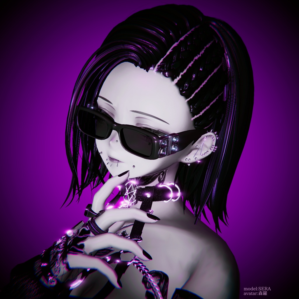 【VRC向け】POP CORNROW【複数アバター対応】