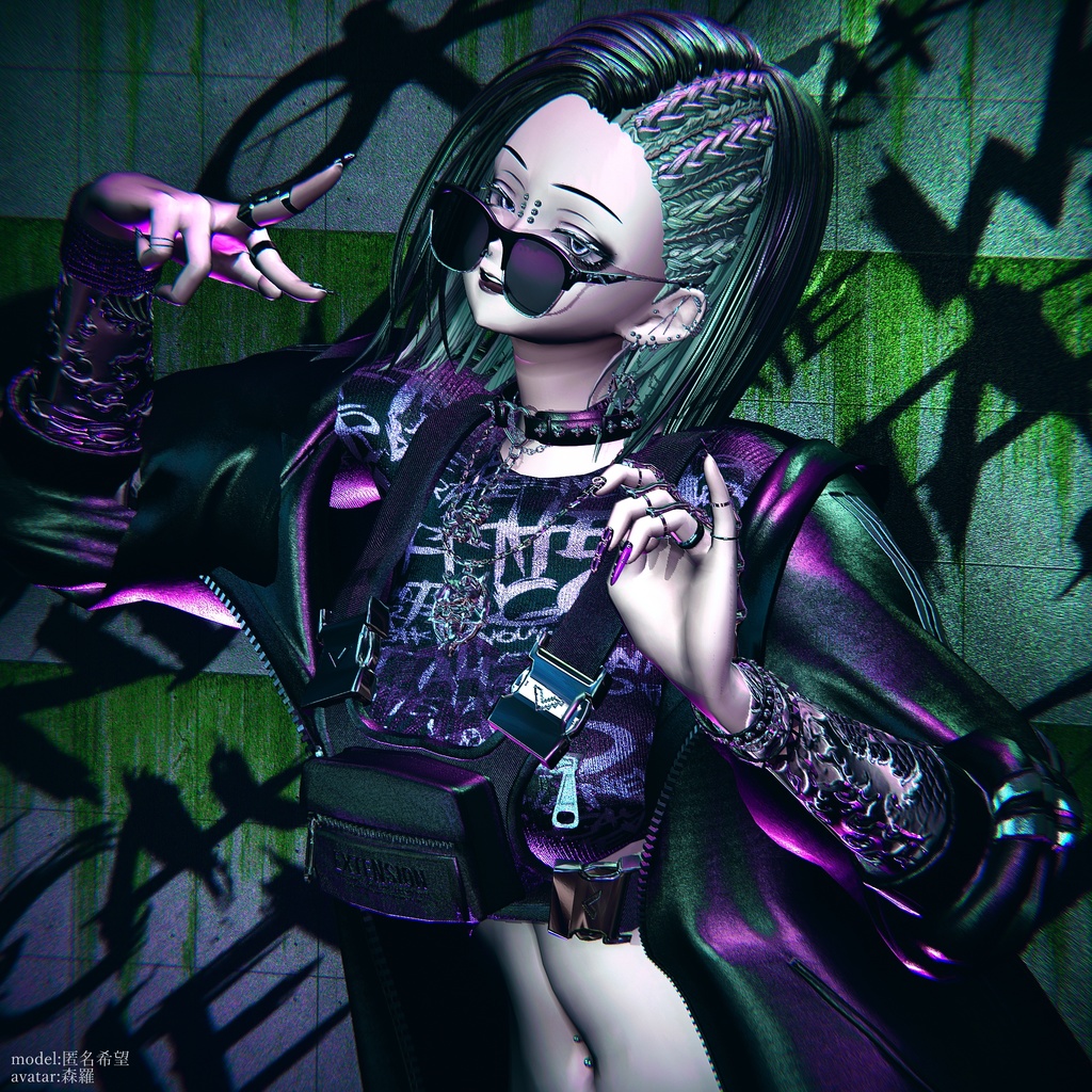 【VRC向け】POP CORNROW【複数アバター対応】