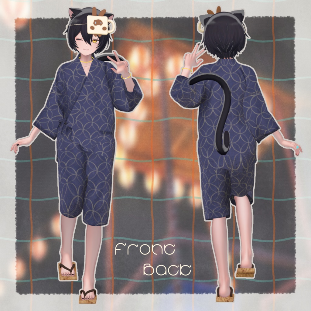 【VRC向け】yurari_jinbei【複数アバター対応】