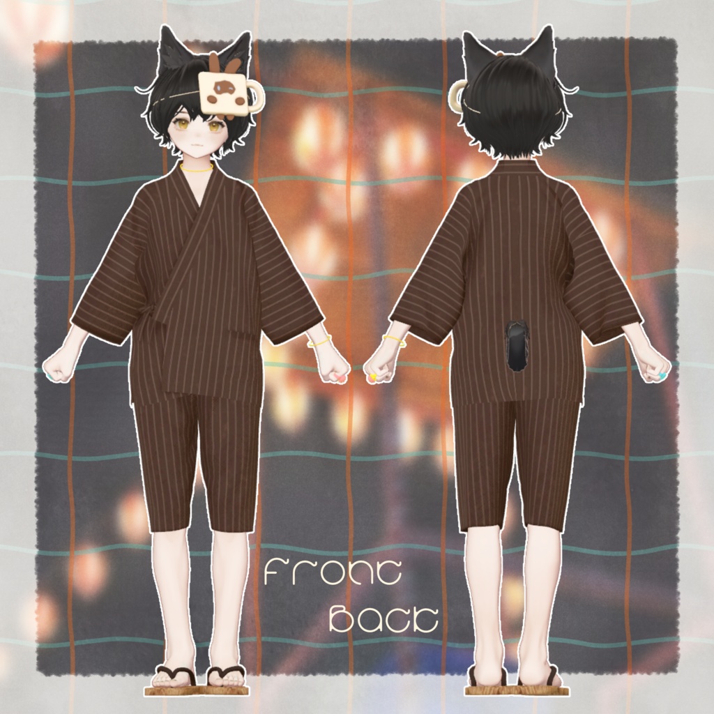 【VRC向け】yurari_jinbei【複数アバター対応】