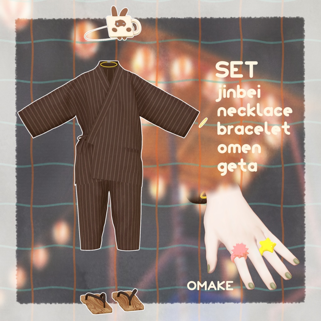 【VRC向け】yurari_jinbei【複数アバター対応】