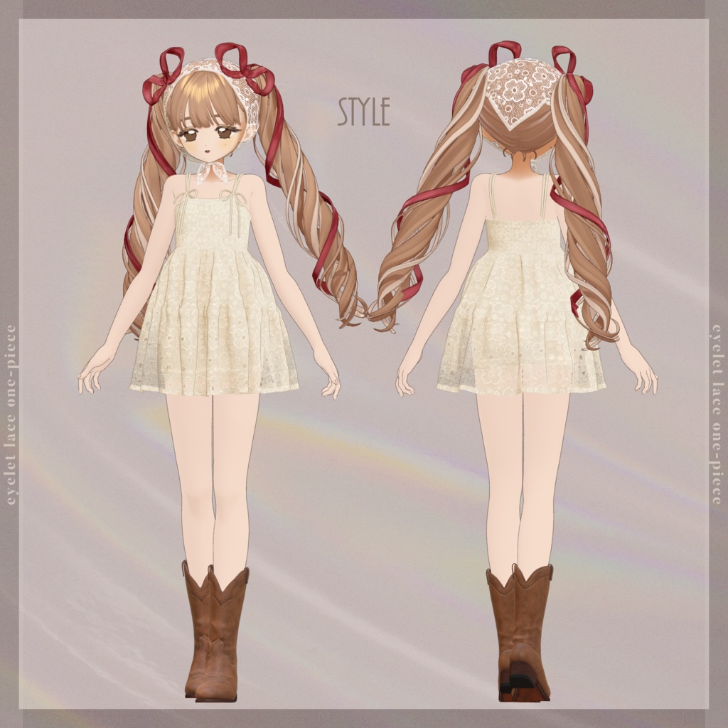 📢フィユエ追加対応【VRC向け】EYELET CAMI【複数アバター対応】