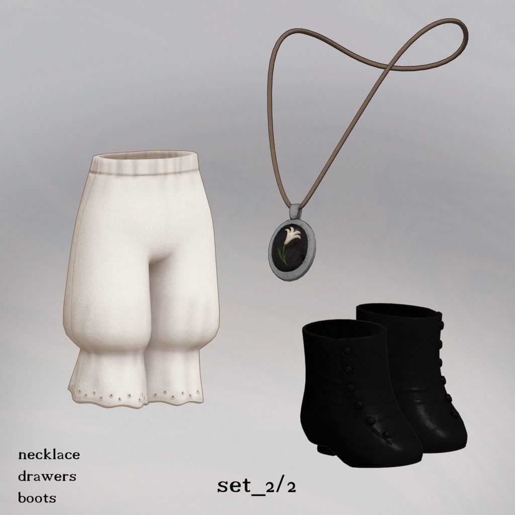 【VRChat向け】mourning dress【フィニシフ対応】