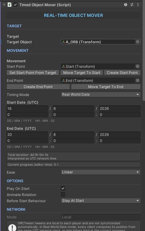 RealTime Object Mover
