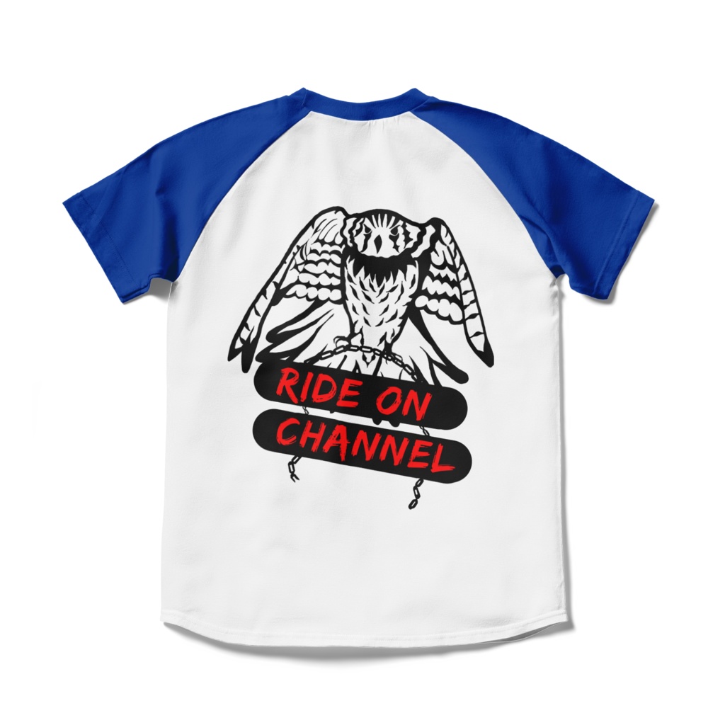 ラグランTシャツ 青(ファル美)