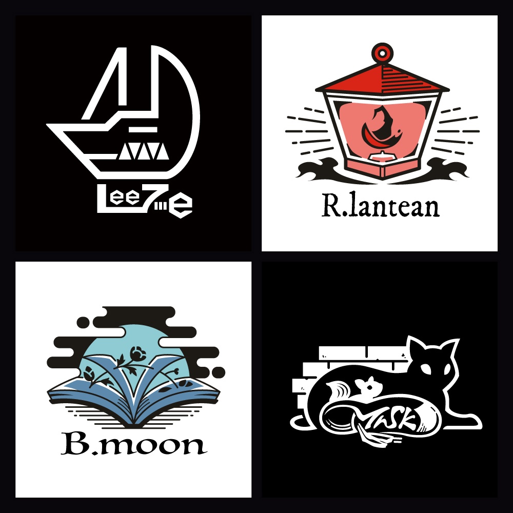 文字+イラストでオリジナルロゴやマークをデザインします