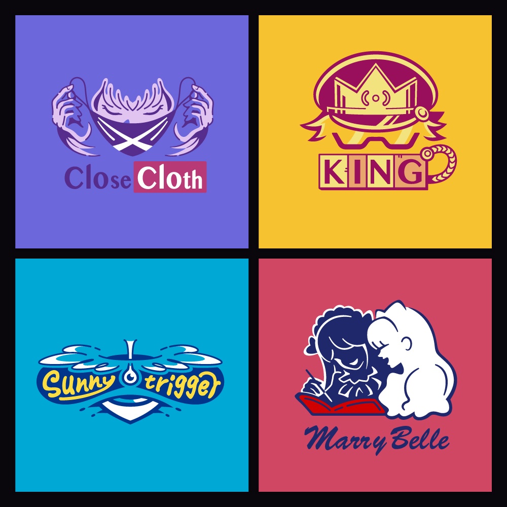 文字+イラストでオリジナルロゴやマークをデザインします