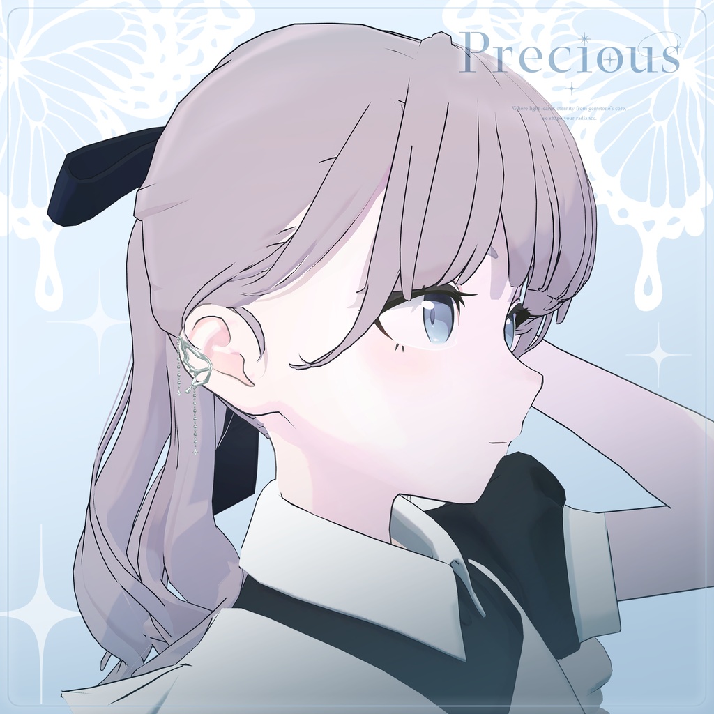 【Lapwing対応】PaleWingEarring【VRChat向けアクセサリー】