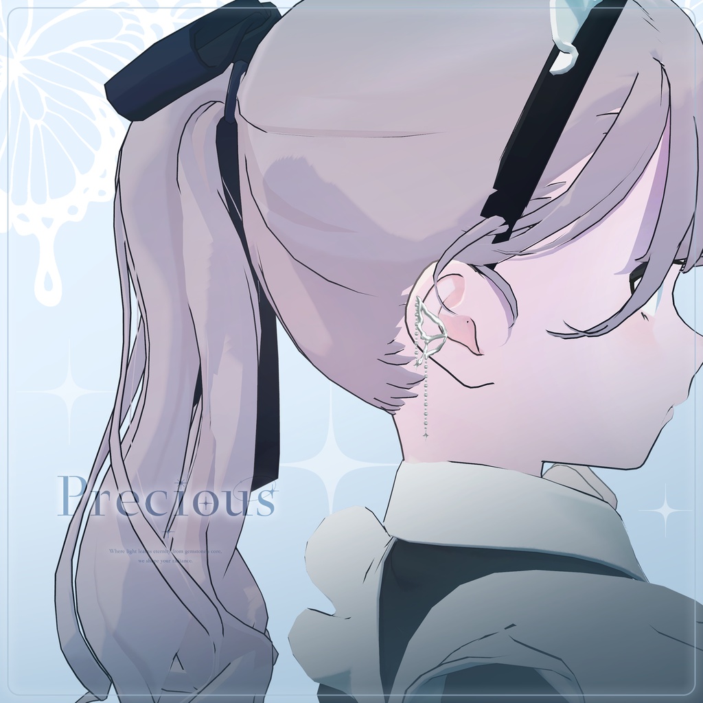 【Lapwing対応】PaleWingEarring【VRChat向けアクセサリー】