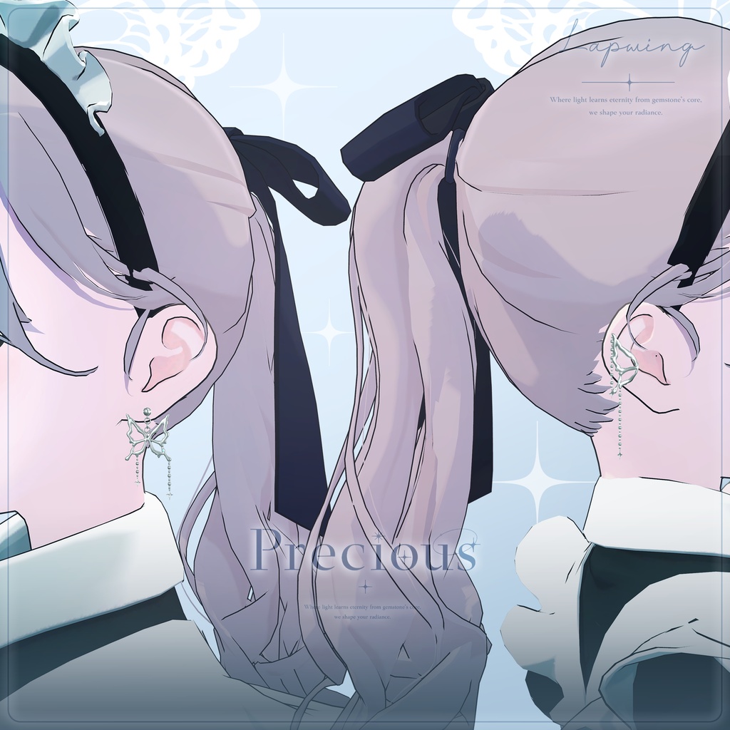 【Lapwing対応】PaleWingEarring【VRChat向けアクセサリー】