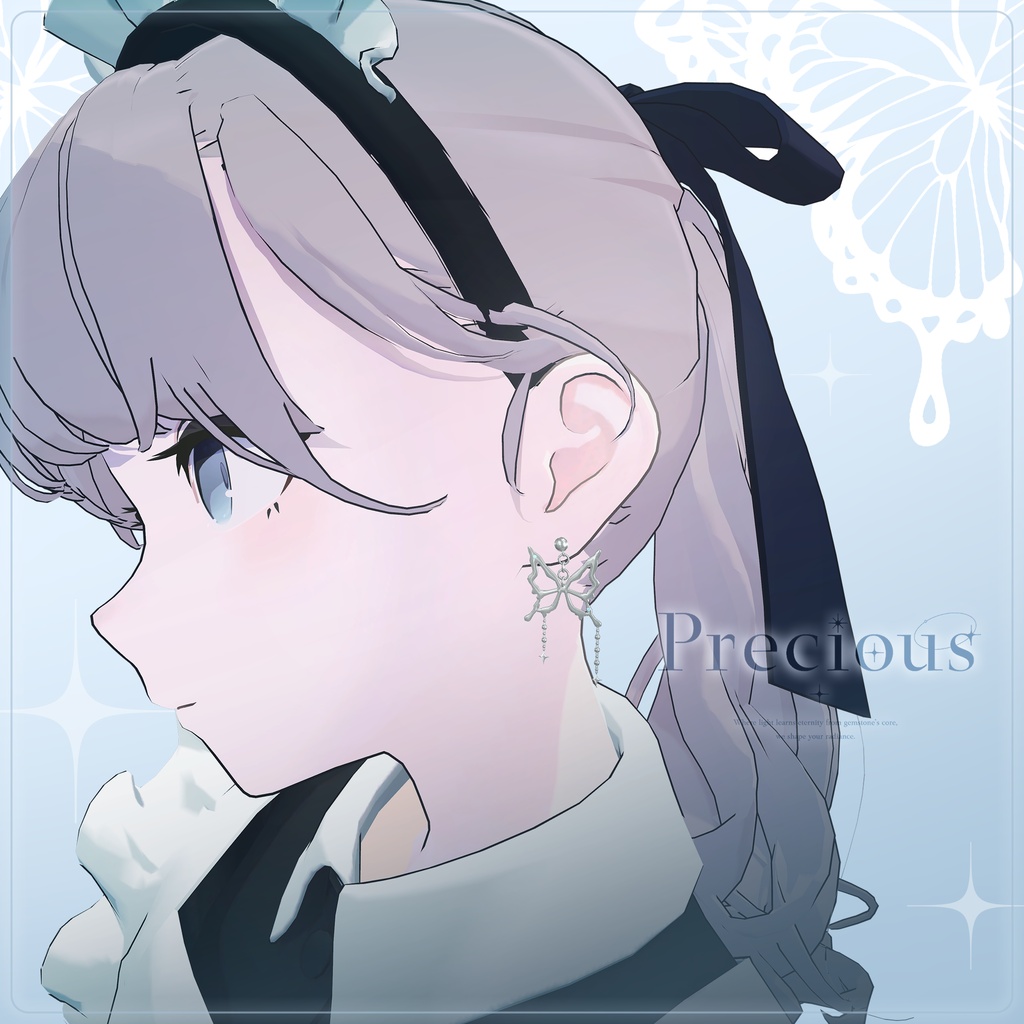 【Lapwing対応】PaleWingEarring【VRChat向けアクセサリー】