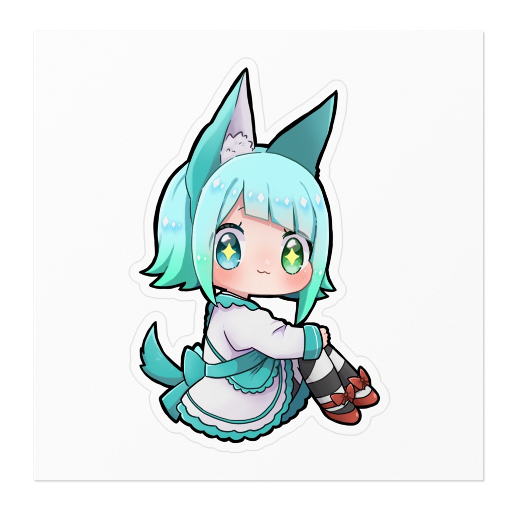 お座りわんわんステッカー