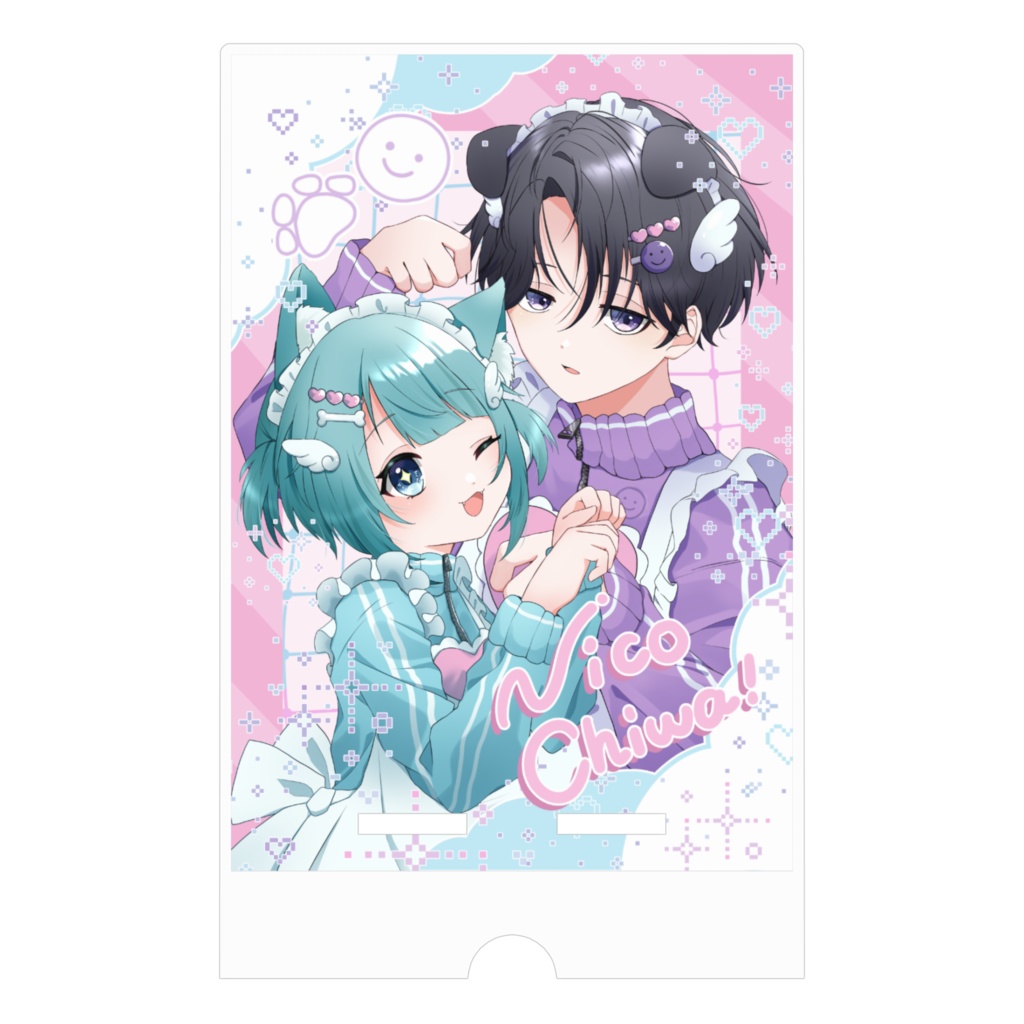 にこちわアクリルスマホスタンド