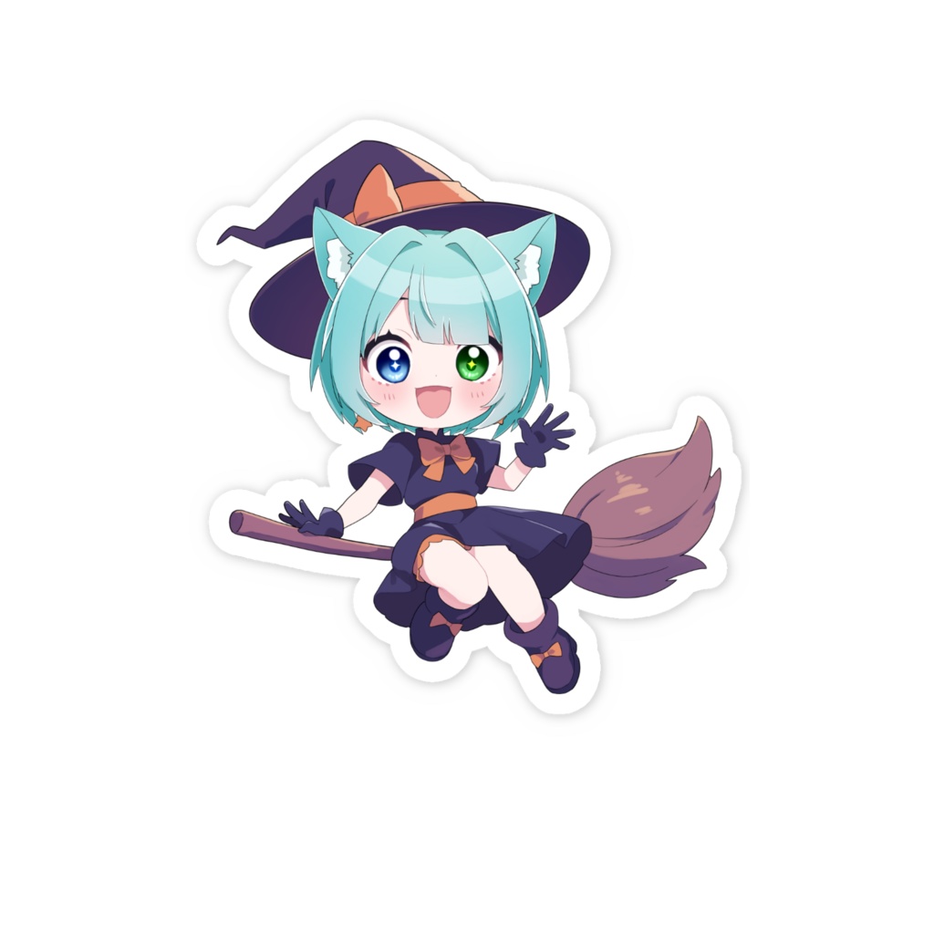 たまちわハロウィンステッカー