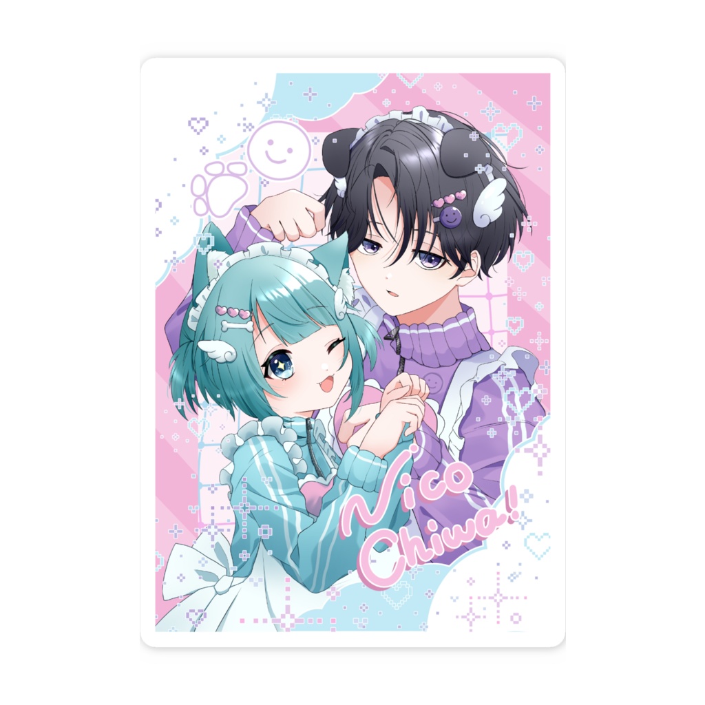 にこちわステッカー