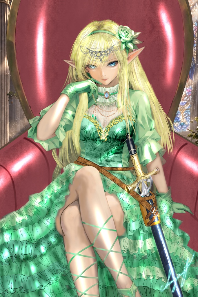 【イラストプリント ポストカード】ハイエルフ・アイリス