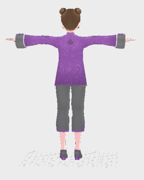 【VRoid】【VRM】中華少女 3色 (朱色、桃色、紫色)セット