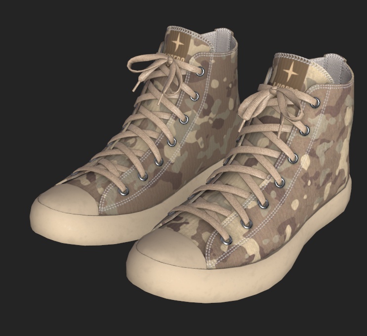【VRChat対応】Lucero Canvas High-Cut Sneakers / ハイカットスニーカー