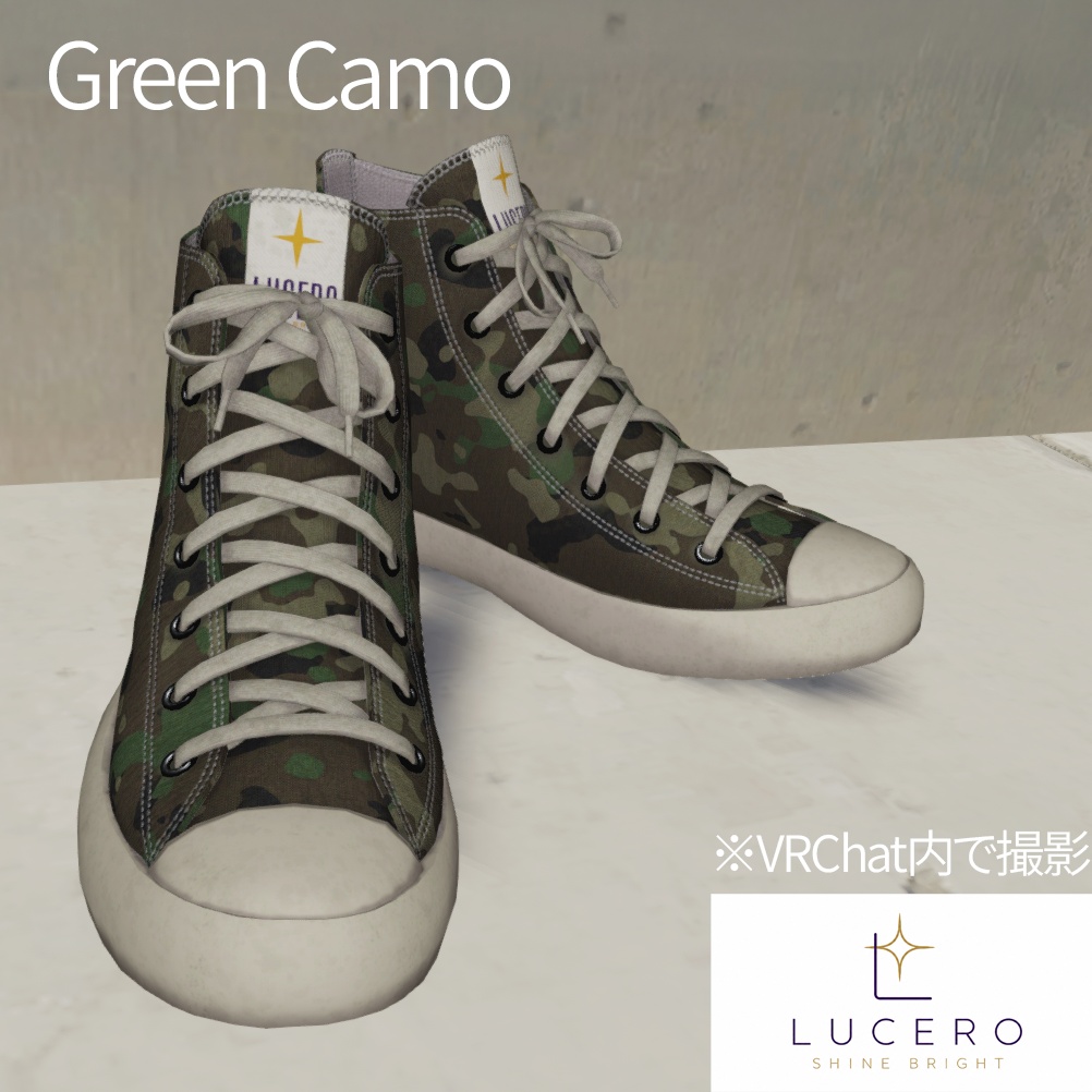 【VRChat対応】Lucero Canvas High-Cut Sneakers / ハイカットスニーカー