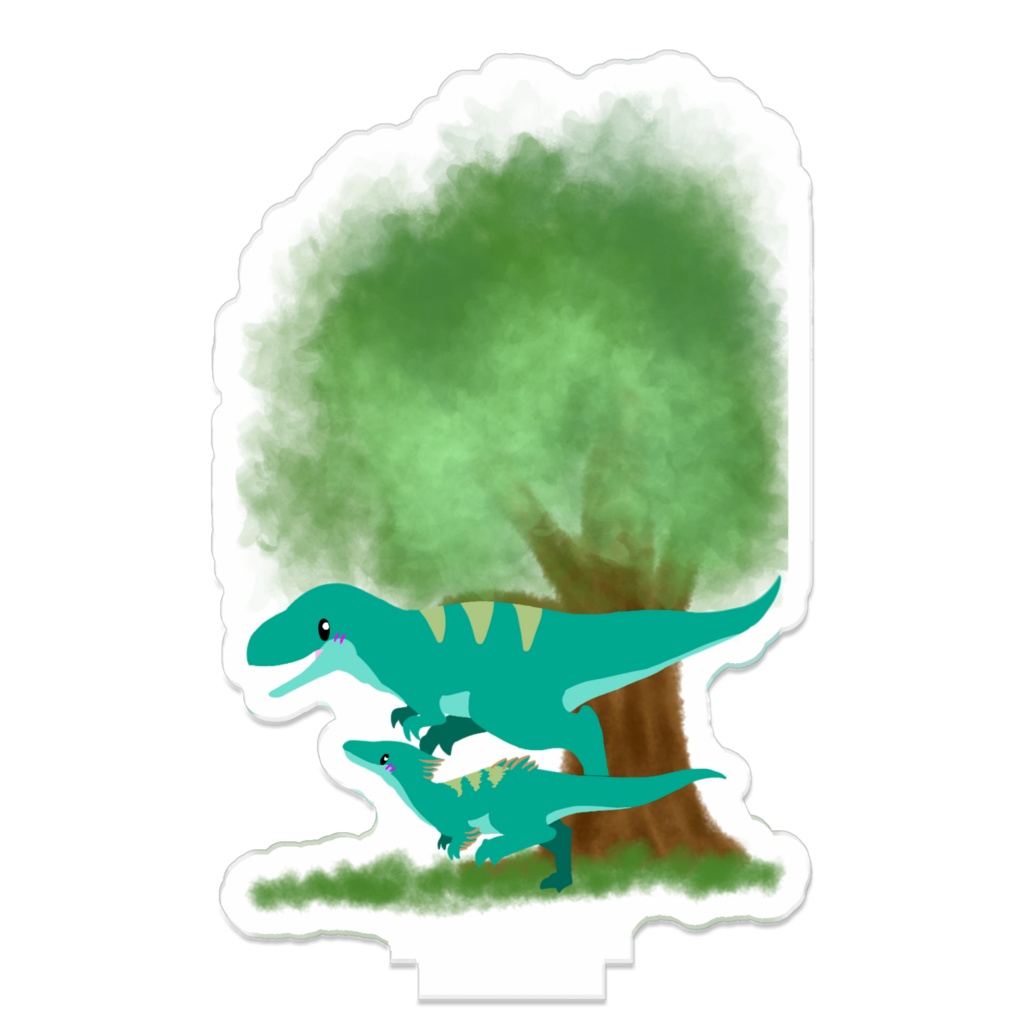 タルボサウルス親子のジオラマアクスタ