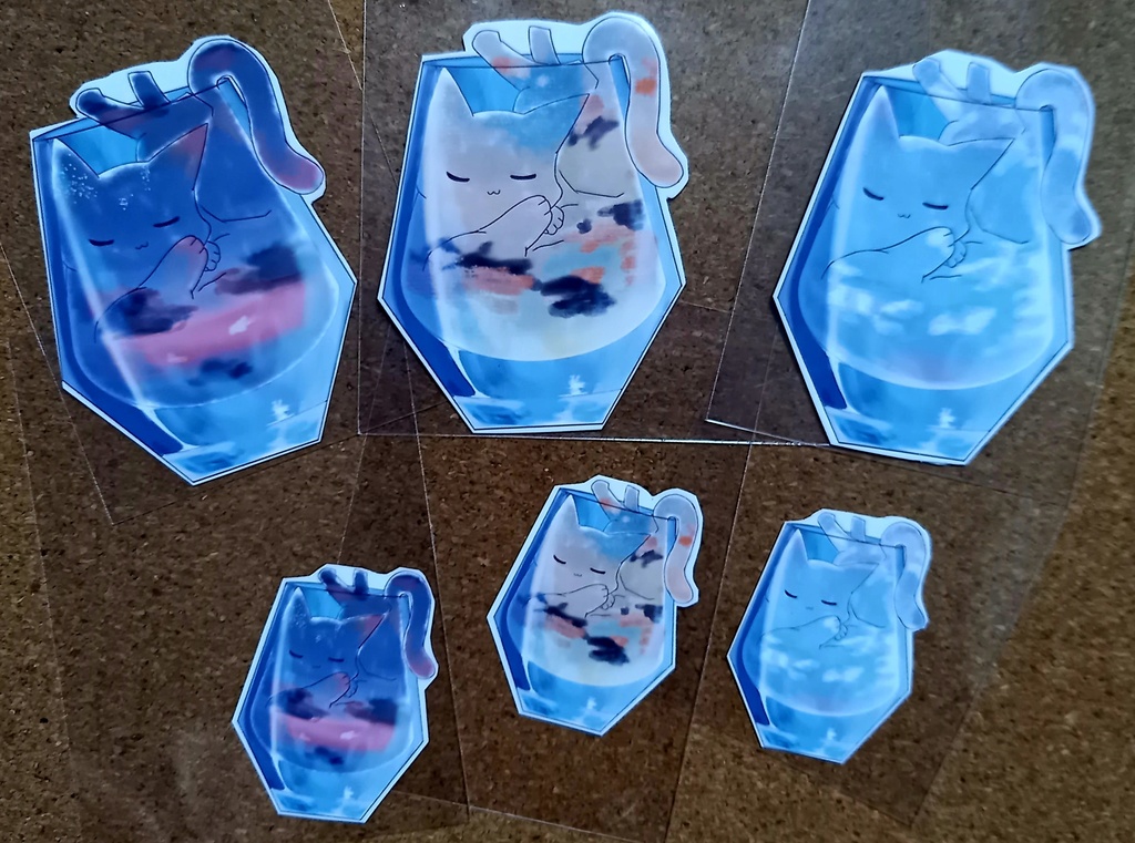 ねむり空ねこ 小ステッカー