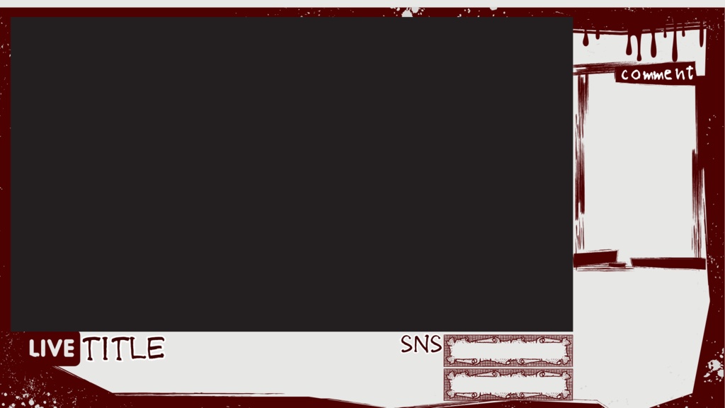 動く待機画面&配信オーバーレイ【ホラー系】